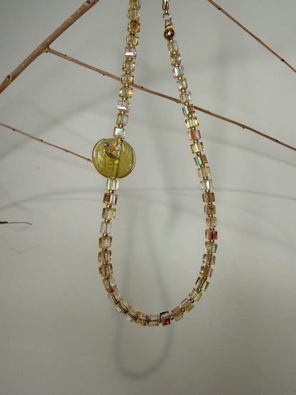 Yellow Stain-glass Necklace