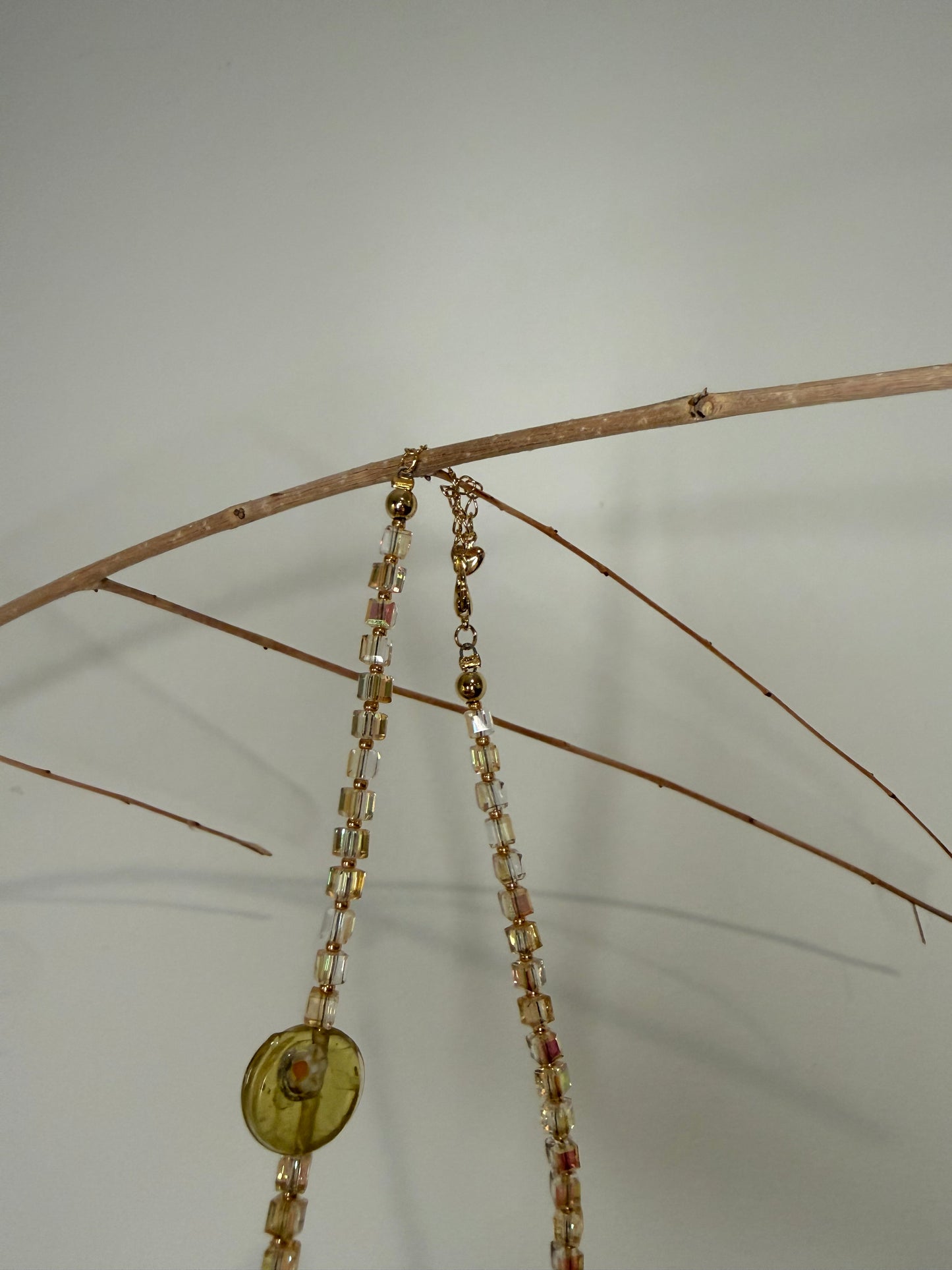 Yellow Stain-glass Necklace