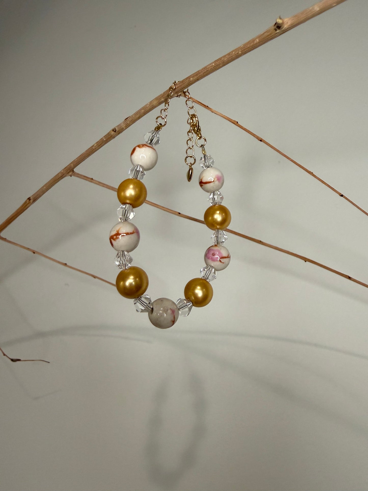 Gold and Pink Cherry Blossoms