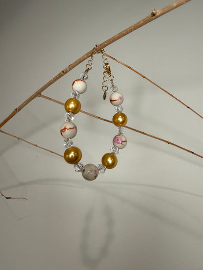 Gold and Pink Cherry Blossoms