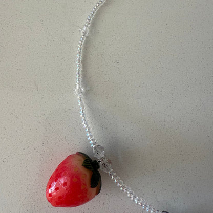 Strawberries In A Pod Necklace