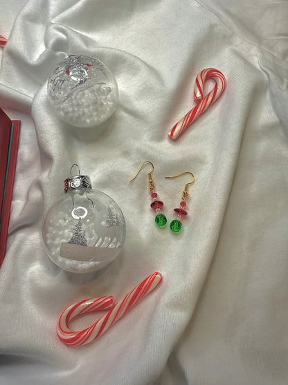 Red White & Green Earrings