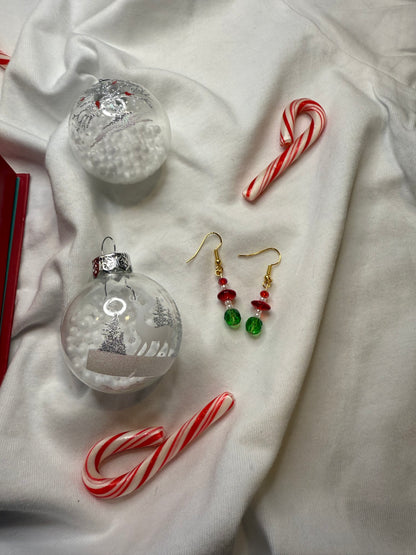 Red White & Green Earrings