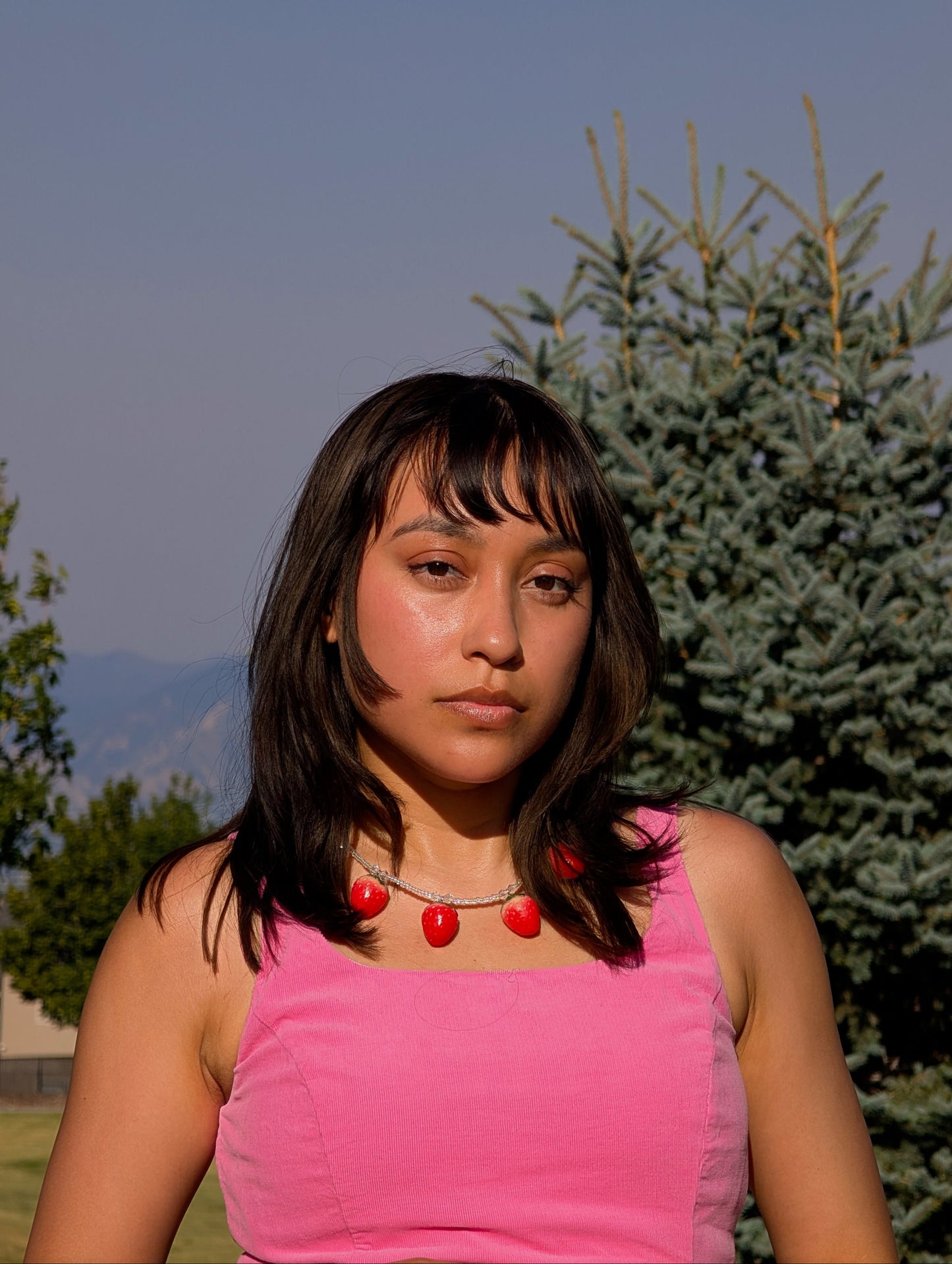 Strawberries In A Pod Necklace