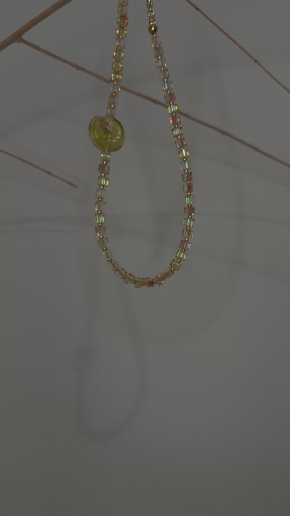 Yellow Stain-glass Necklace