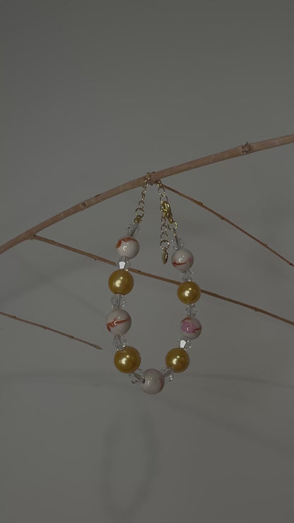 Gold and Pink Cherry Blossoms